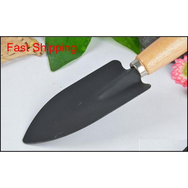 

3pcs/set mini sharp shovel rake wooden handle iron head plant tool set reinforced gardening round mini qylaha new_dhbest