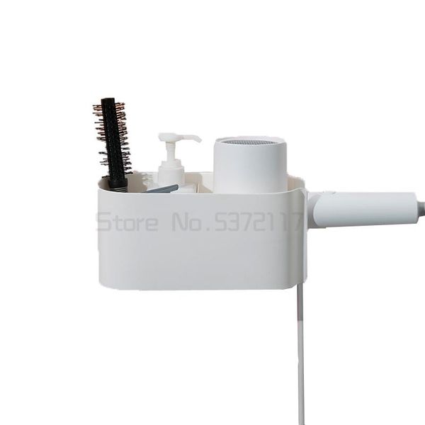 

hooks & rails hair dryer rack toilet bathroom wall mounted non punching storage