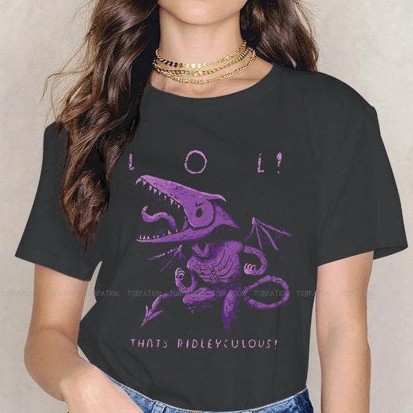 

women's t-shirt ridleyculous women tshirt metroid samus aran game girls graphic cotton female t shirt 5xl humor hipster gift, White