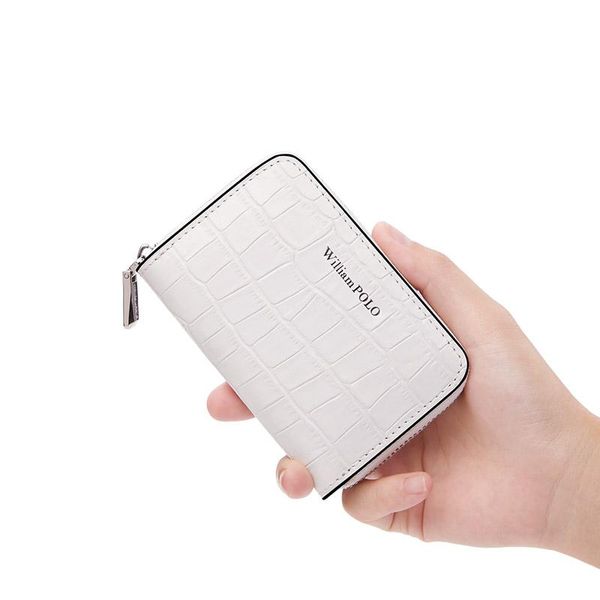 

card holders williampolo leather men's wallet holder coin bag fashion high-end budget planner organizer, Brown;gray