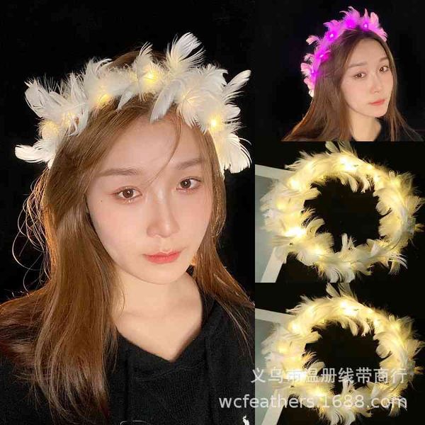 

ribbon light in goose feather garland cake multi color decoration 100