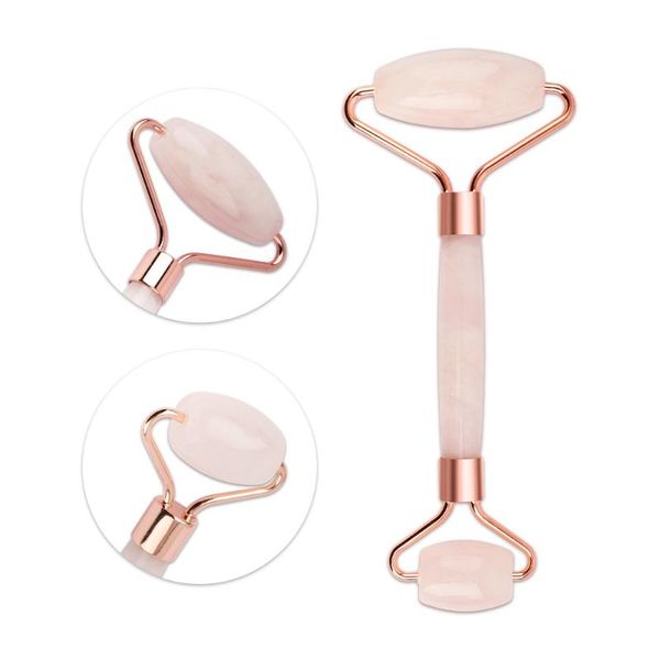 

full body massager jade stone rollers for face pink rose quartz natural chin lift up facial beauty roller skin care