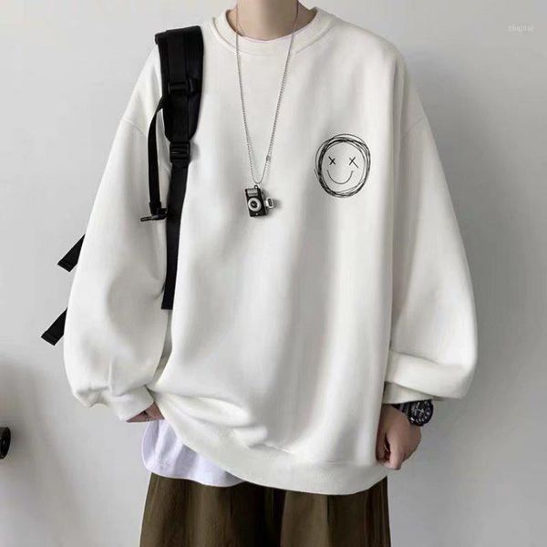 

men's hoodies & sweatshirts round neck sweater loose retro long-sleeved hoodie 2021 winter couple super dalian sweatshirt, Black
