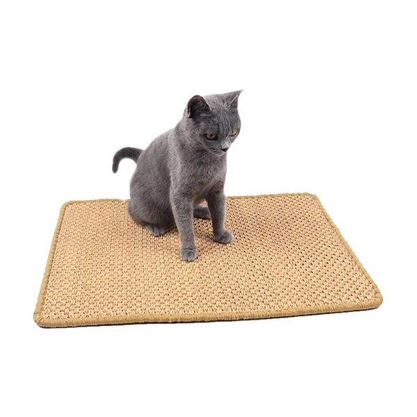 

cat beds & furniture scratching mat natural premium woven sisal anti slip scratcher pad for carpet sofa couch rug pet supplies