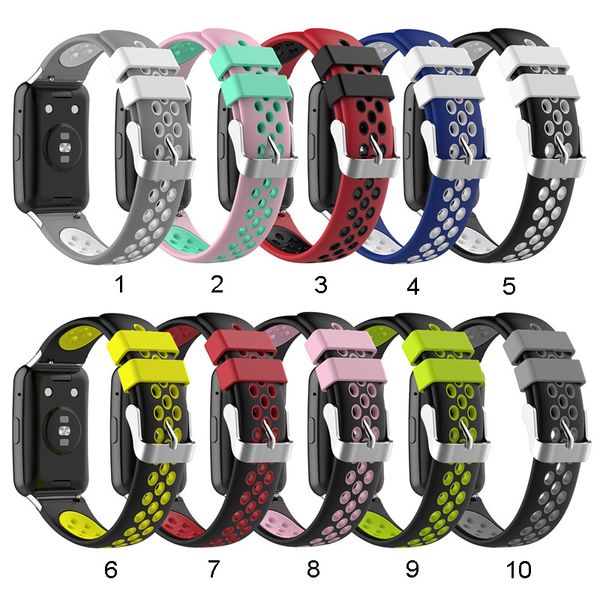 Спортивный силиконовый ремешок для Huawei Watch Fit Smart Watches Sport Wrist Band Bracte Bracte Аксессуары Женщина Человек