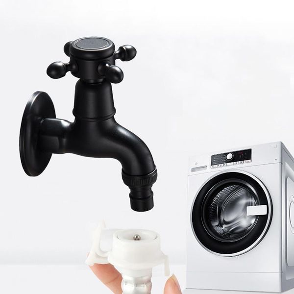 

black wall mount bibcock brass retro tap washing machine mop faucet single cooling nozzle bibcocks mop pool faucet