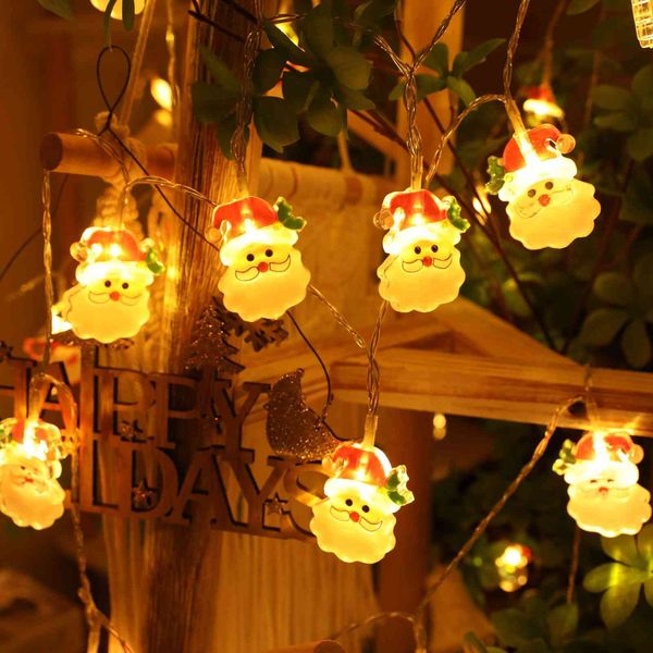 

christmas straight light decoration santa claus snowman tree battery box