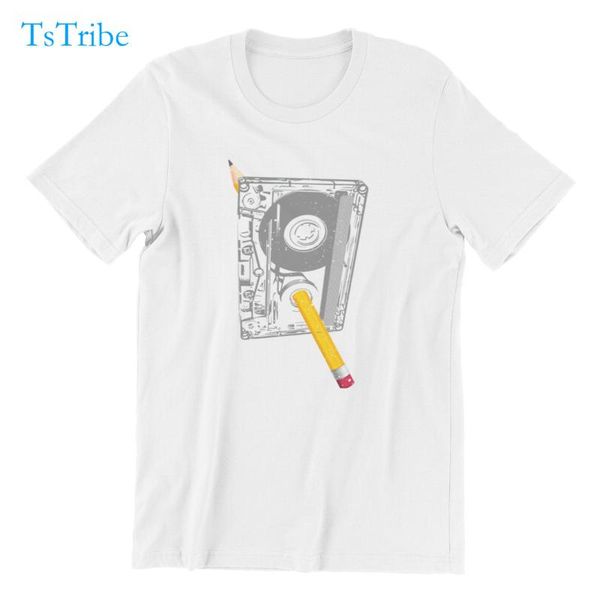 

men's t-shirts rewind print shortÂ sleeve men clothing t-shirt 124333, White;black