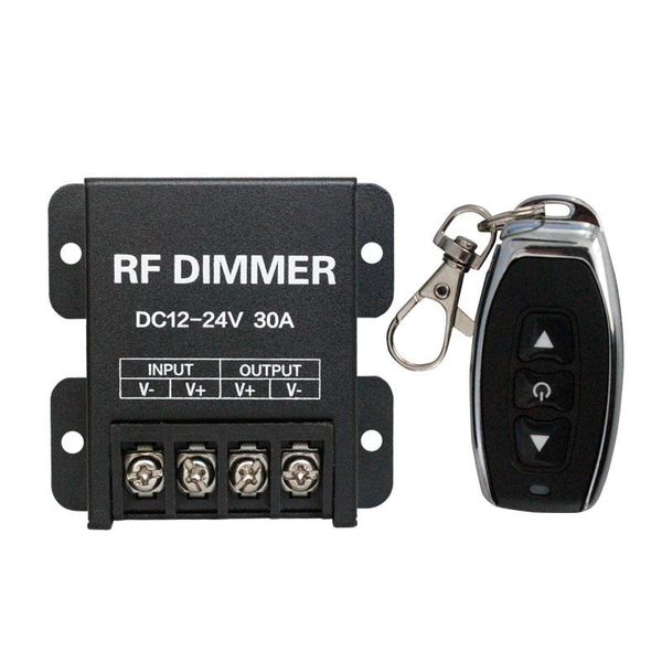 

smart home control full-12v rf led dimmer wireless brightness 3 keys remote controller dc 12v- 24v 30a 360w 720w for 3528 single color
