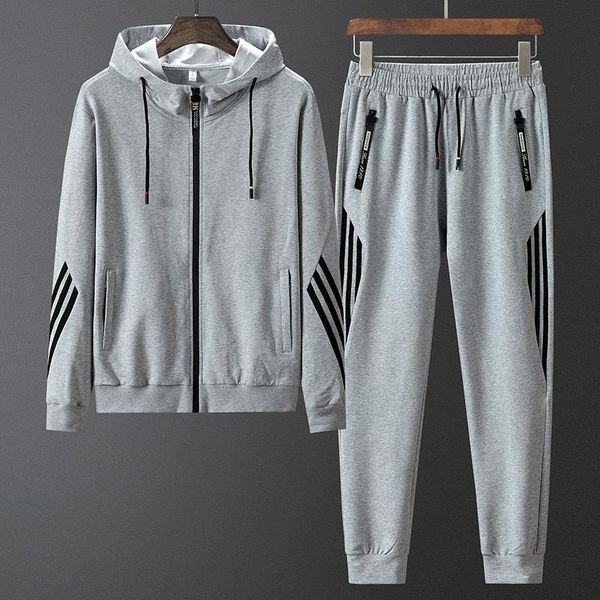 

men's hoodies & sweatshirts sports suit autumn and winter two-piece large size casual mens tracksuit, Black