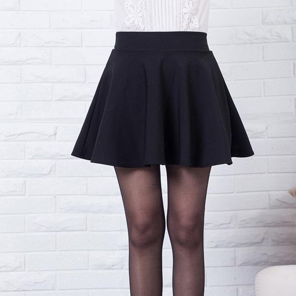

new short skirts womens 2021 new style vintage girls skirts for school red pleated mini skater skirt high waist plus size, Black