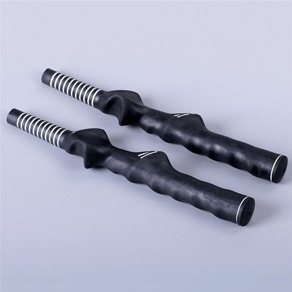 

club grips durable rubber golf hand shape handle practice pole grip swing training outdoor aids