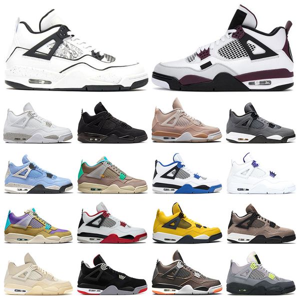 

sneakers mens 4 basketball shoes 4s white oreo university blue black cat fire red paris purple metallic cement diy womens sports trainers