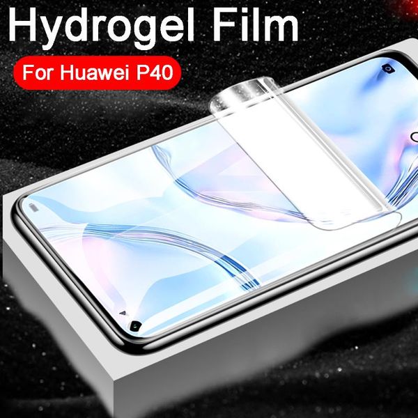 

2pcs curved full coverage case friendly hd hydrogel film for huawei p40 p40 pro lite soft protective films screen protectors