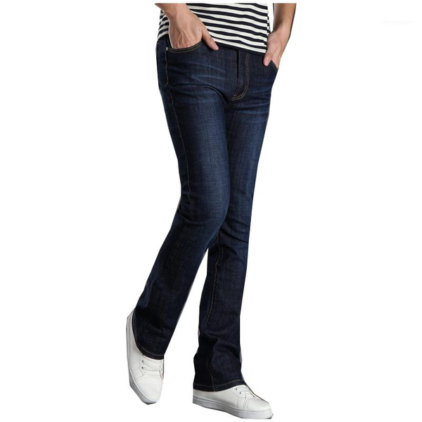 

men's pants pantalones vaqueros acampanados de trabajo para hombre, jeans con parte inferior acampanada, ajustados algodÃ³n, acampanados, Black