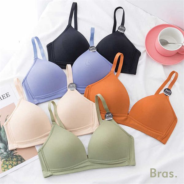 

women needless beha soft wireless lingerie adjusted bras female a b cup bralette push up underwear 2021 fashion girl, Red;black