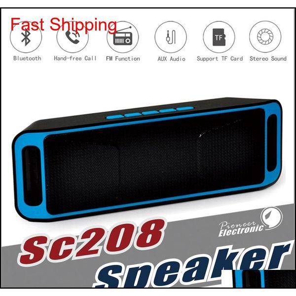 

sc208 wireless bluetooth speakers wireless mini speaker portable music bass sound subwoofer speakers for iphone smart phone and tablet hrgbn