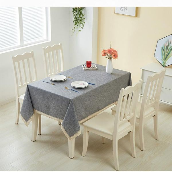 

table cloth european modern tablecloth cotton linen waterproof oil proof solid kitchen decor tovaglia home decoration bs50tc