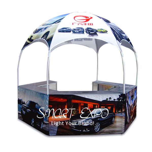 Promoção Contador Exposição Ao Ar Livre Booth 3x3 Publicidade Display Dome Tenda para evento