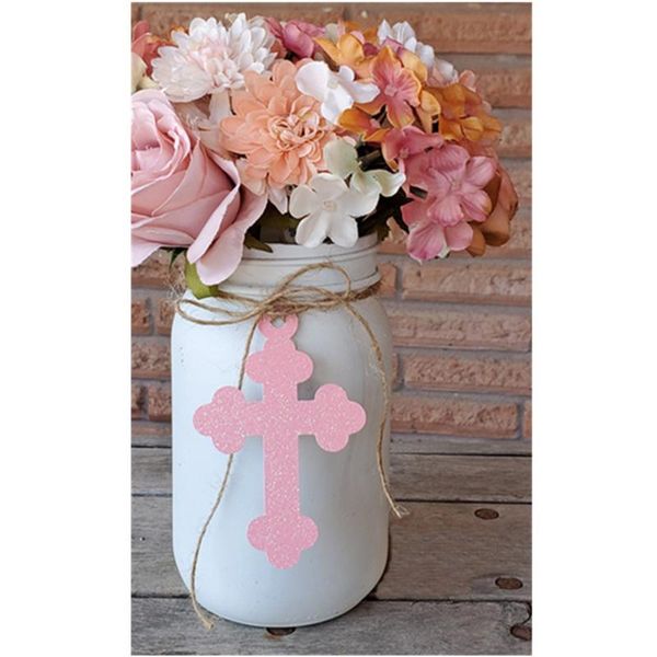 

greeting cards cusntom girl baptism decorations gift tags rustic baby christening cross centerpiece shower favor