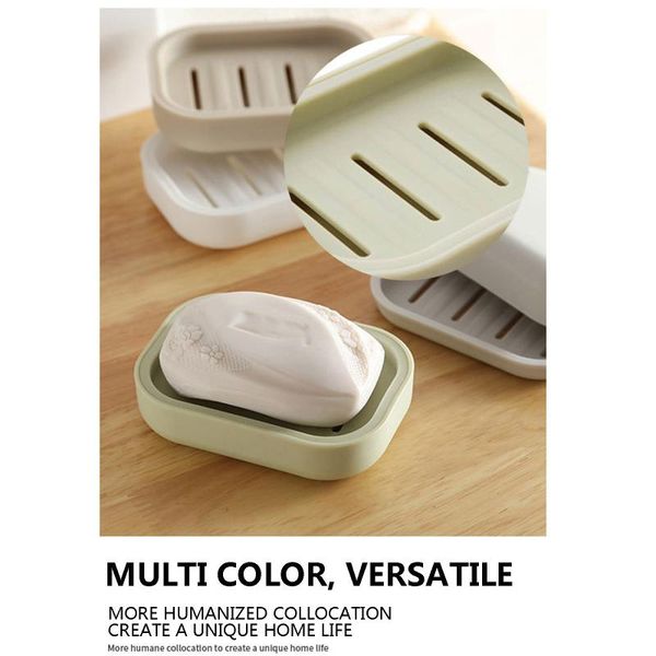 

soap dishes household square fresh plastic double-layer dish for daily use qw