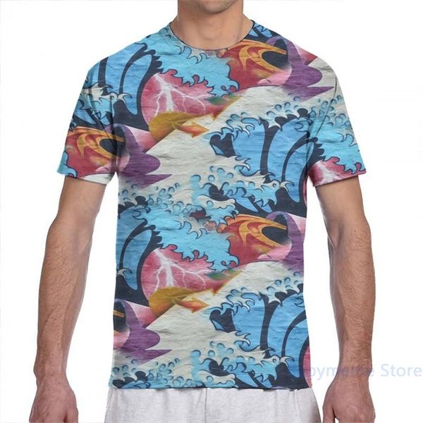 

men's t-shirts surfs up (pattern) men t-shirt women all over print fashion girl t shirt boy tees short sleeve tshirts, White;black