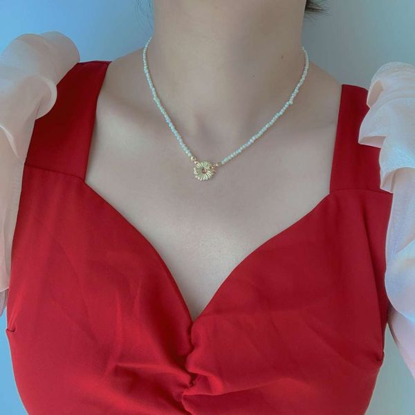 

hbp fashion south korea dongdamen necklace pearl daisy collar chain, Silver