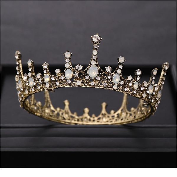 

baroque rhinestone crystal queen crown wedding tiara bridal diadem silver color headpiece crown party wedding hair acc qylktq
