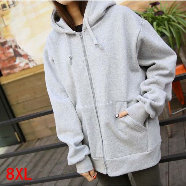 

women's hoodies & sweatshirts large size women's hoodie plus 5xl 6xl 7xl 8xl bust 139cm autumn and winter long sleeve loose large, Black