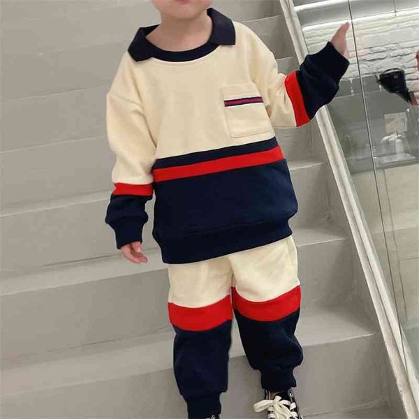 

new high-grade children's classic stripe boys' girls' long sleeve color matching sweater in autumn and winter of august, Black;white