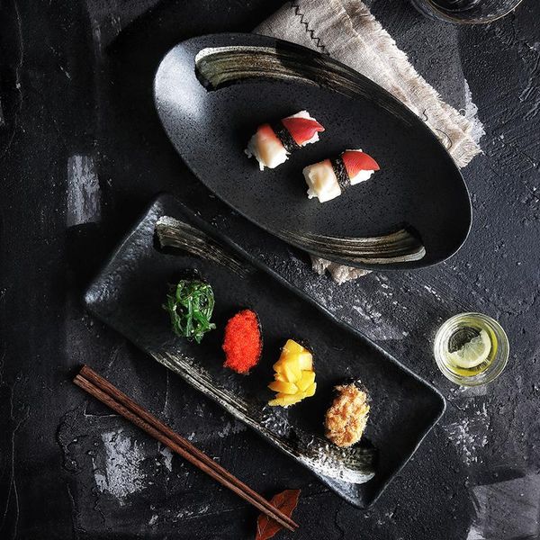 

dishes & plates japanese fish for restaurants, western rectangular ceramic home use and oval fruit