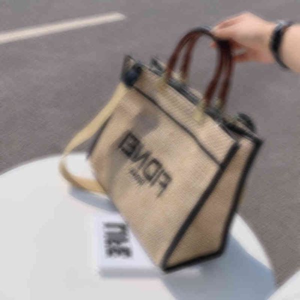 

straw bag new letter tote bag portable shoulder simple messenger purses