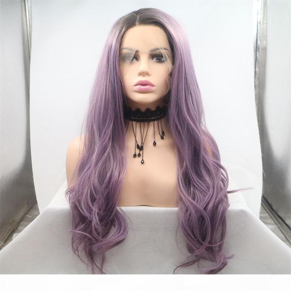 

synthetic wigs 24 inches natural long wavy hair natural hairline heat resistant fiber wigs many colors 380g pack, Black