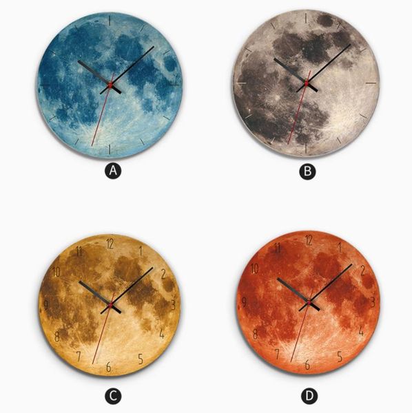 

wall clocks clock home creative moon clock, living room decoration acrylic european office decor