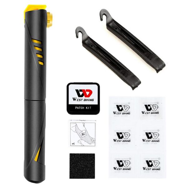 

bike pumps west biking 120psi tire repairing kit pry bars rods tool bicycle patch pump