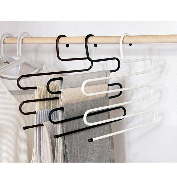 

hangers & racks 5 layers s-shape trousers multi-layers clothing storage rack closet space saver