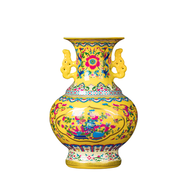 

vases jingdezhen ceramic vase enamel decoration chinese style living room study retro creative tv cabinet