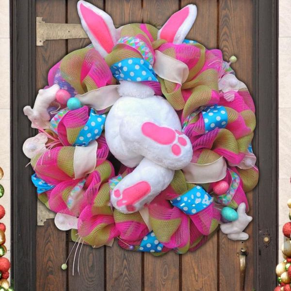 

easter thief buwith ears cartoon shape cute decoration ornaments decoration window restaurant wreath door #t2g