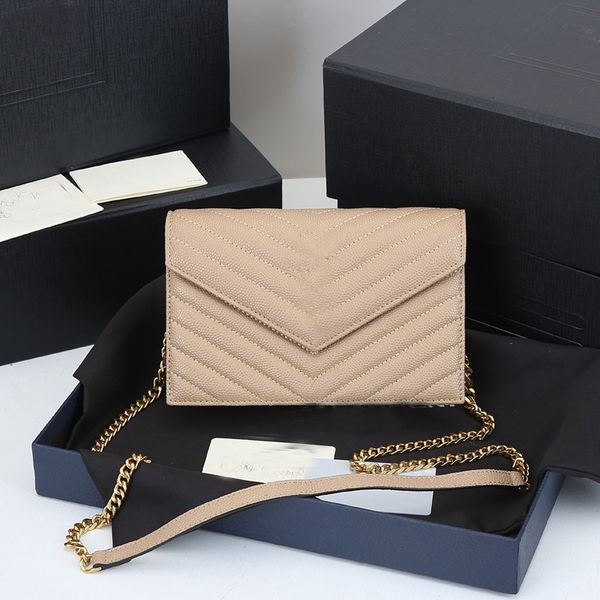 

genuine leather letters envelope bag chains shoulder bags cowhide flap women solid color clutch simple wallet cards purse geometric letter p