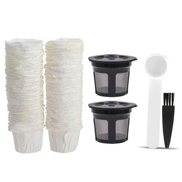 

coffee filters reusable filter plastic make accessories 200 pcs disposable papers with spoon household kitchen supplies