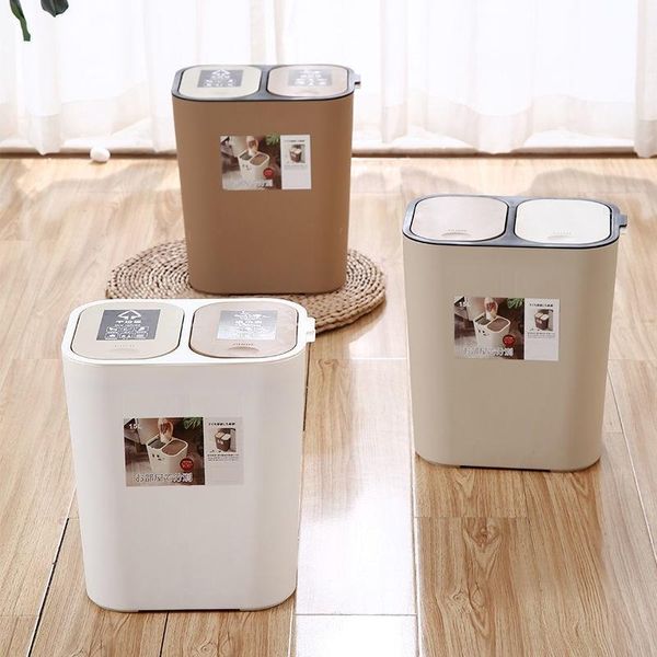 

waste bins nordic bedroom trash bin plastic standing rectangle modern can eco-friendly rangement cuisine garbage sorting bd50wb