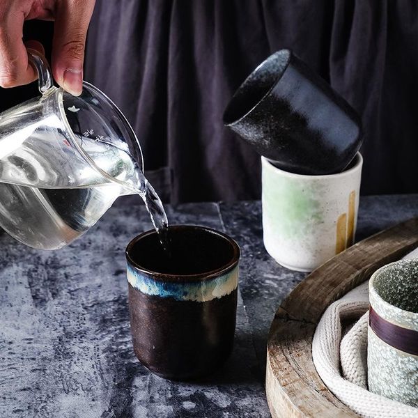 

mugs japanese style teacup water cup ceramic hand-painted 220ml cuisine drinkware coffee mug threaded with none