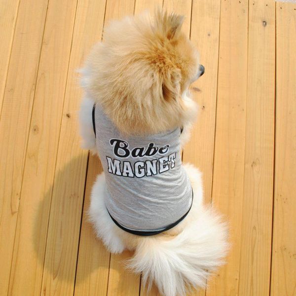 

dog apparel tinghao fashion letters print pet clothes summer vest tank sports style