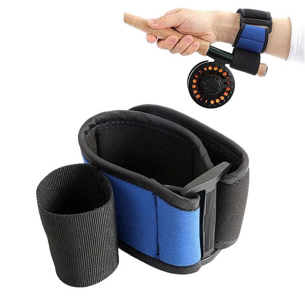 

wrist support elastic bandage fishing rod tie strap for carp tool guide ring holder belt pad guard, Black;red