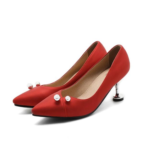 

big size sale 31-47 apricot new fashion pointed toe women pumps platform pumps high heels ladies wedding party shoes 509, Black