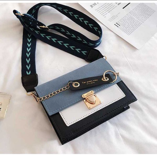 

evening bags 2021 fashion pu leather wide shoulder strap casual messenger bag frosted retro women's simple crossbody