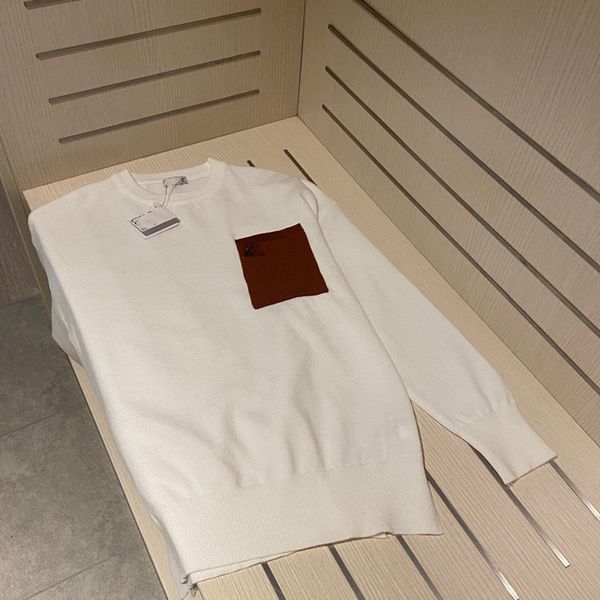 

high loe college style early autumn new net version pocket pullover knitted long sleeved sweater female 08025, Black