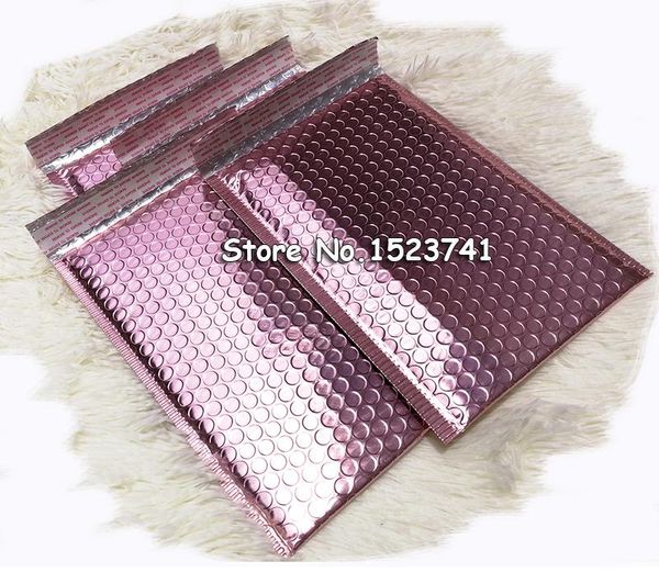 

25pcs rose gold bubble envelop, metallic rose gold foil bubble mailer for gift packaging, wedding favor bag