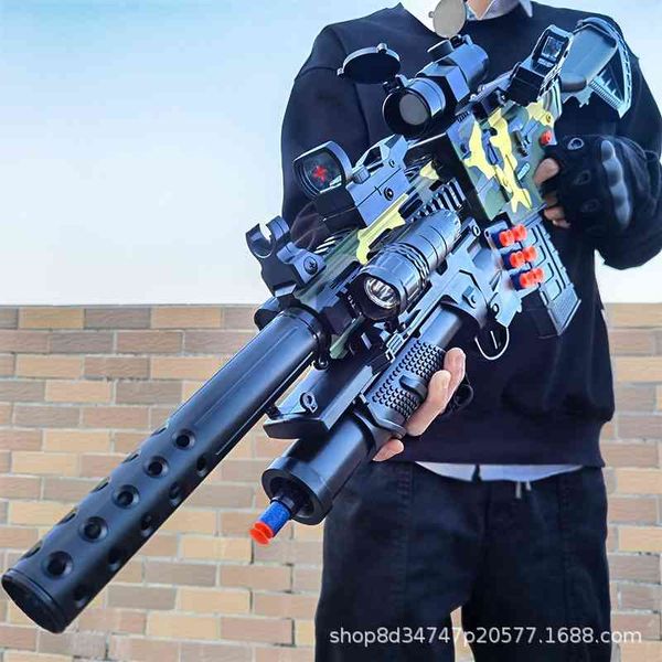 

m416 electric continuous fire assault rifle children eat chicken vs toy boy soft bullet gun equipment set