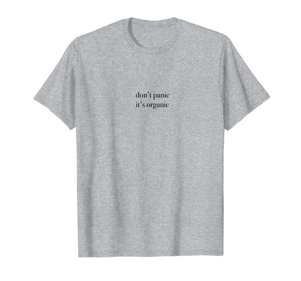 

don't panic its organic awesome tshirt, White;black